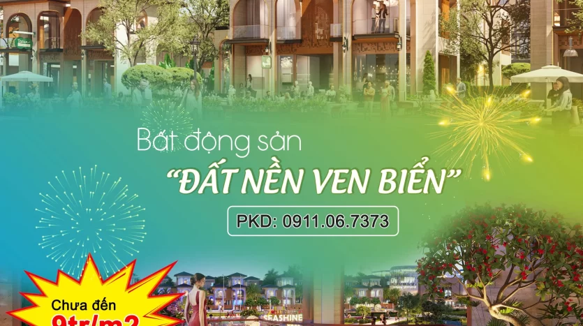 Bán đất nền Seashine Quảng Bình giá chưa đến 9 triệu/m2