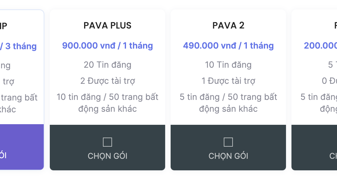 bang gia dang tin bắt dong san